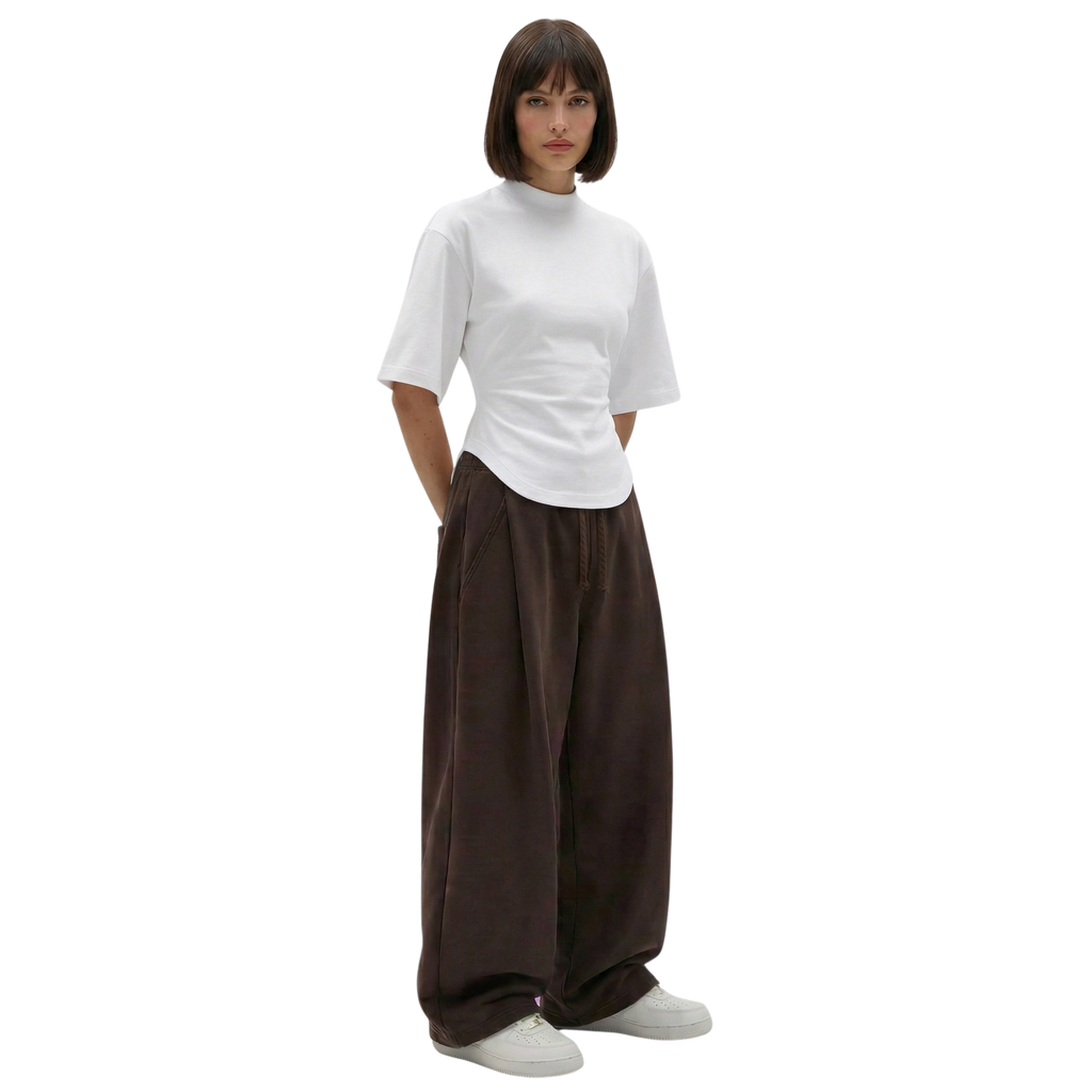 Two Tuck Pants (Brown)