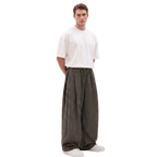 Pinstripe Two Tuck Pants (olive)