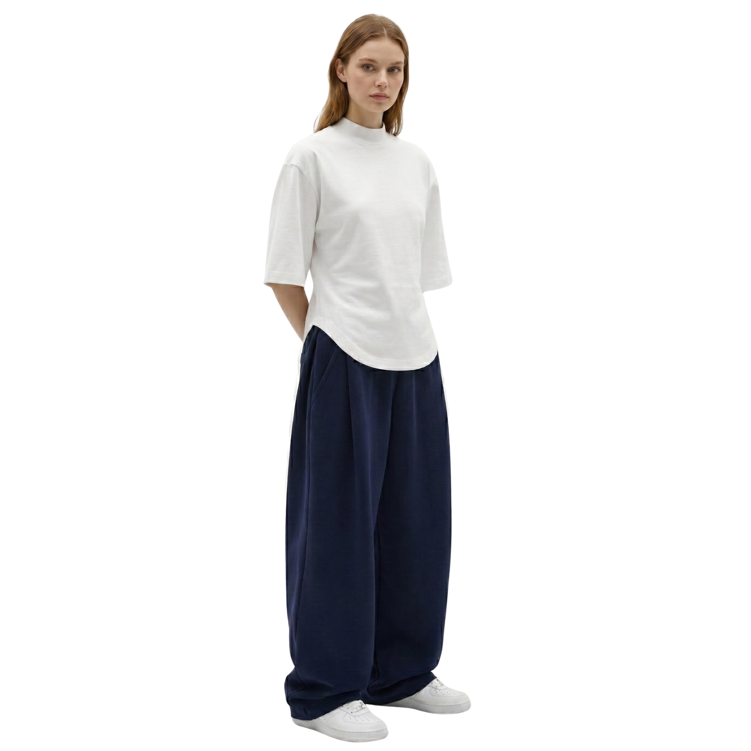 Two Tuck Pants (Navy)