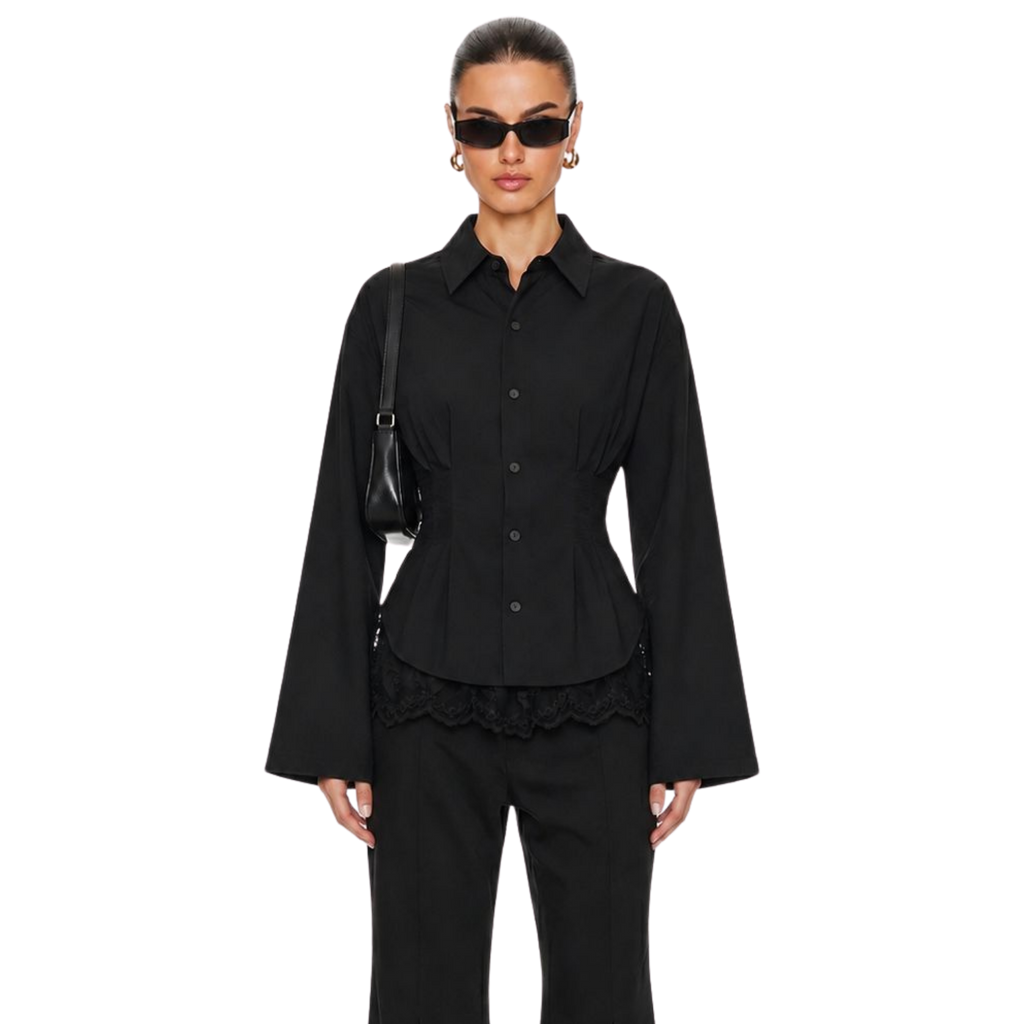 The Refined Lace Shirt (Black)