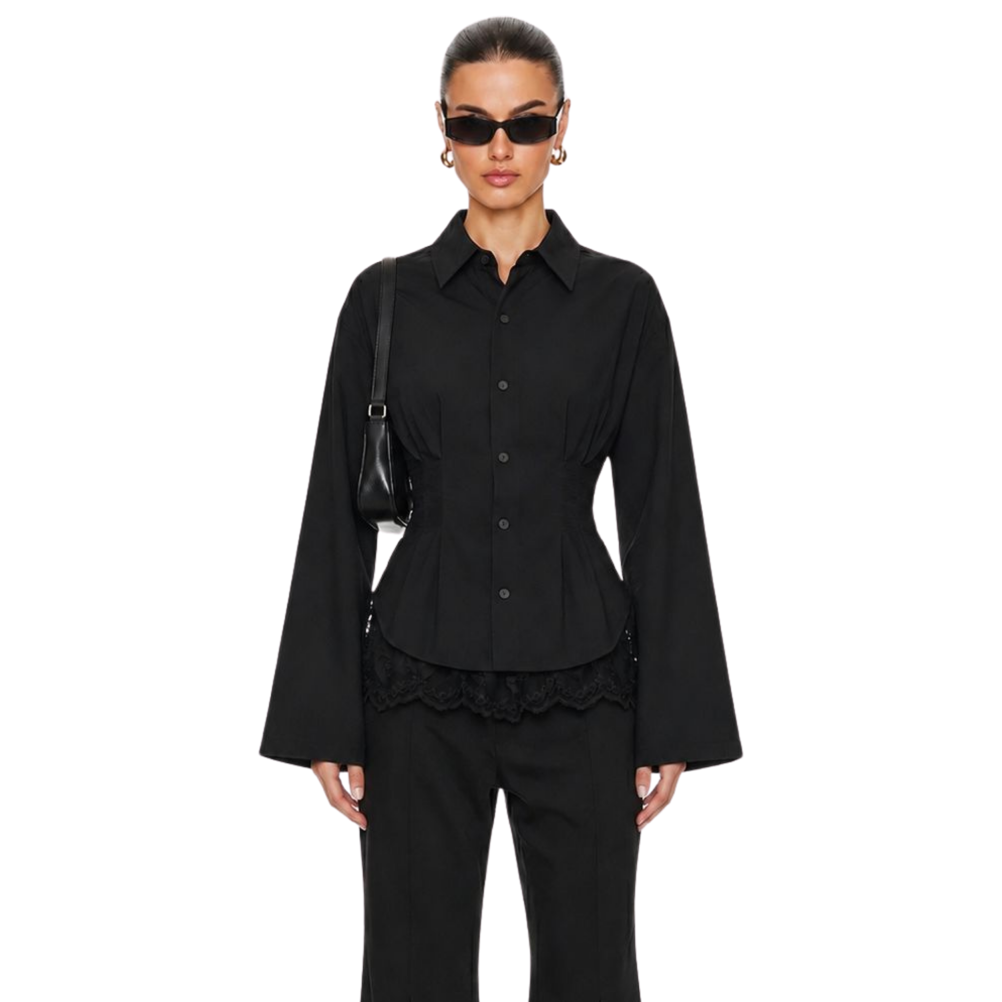 The Refined Lace Shirt (Black)