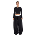Elasticated Waist Pleated Sweatpants
