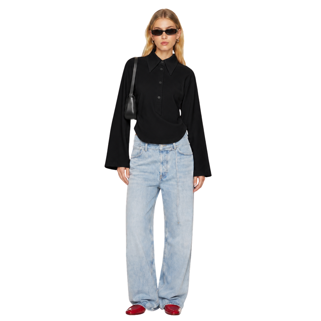 The Refined Polo T-shirt (Black)