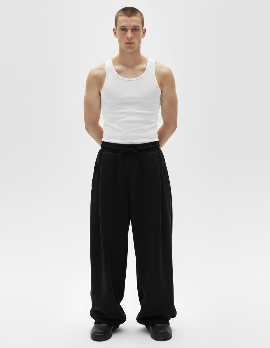 Two Tuck Pants (Black)