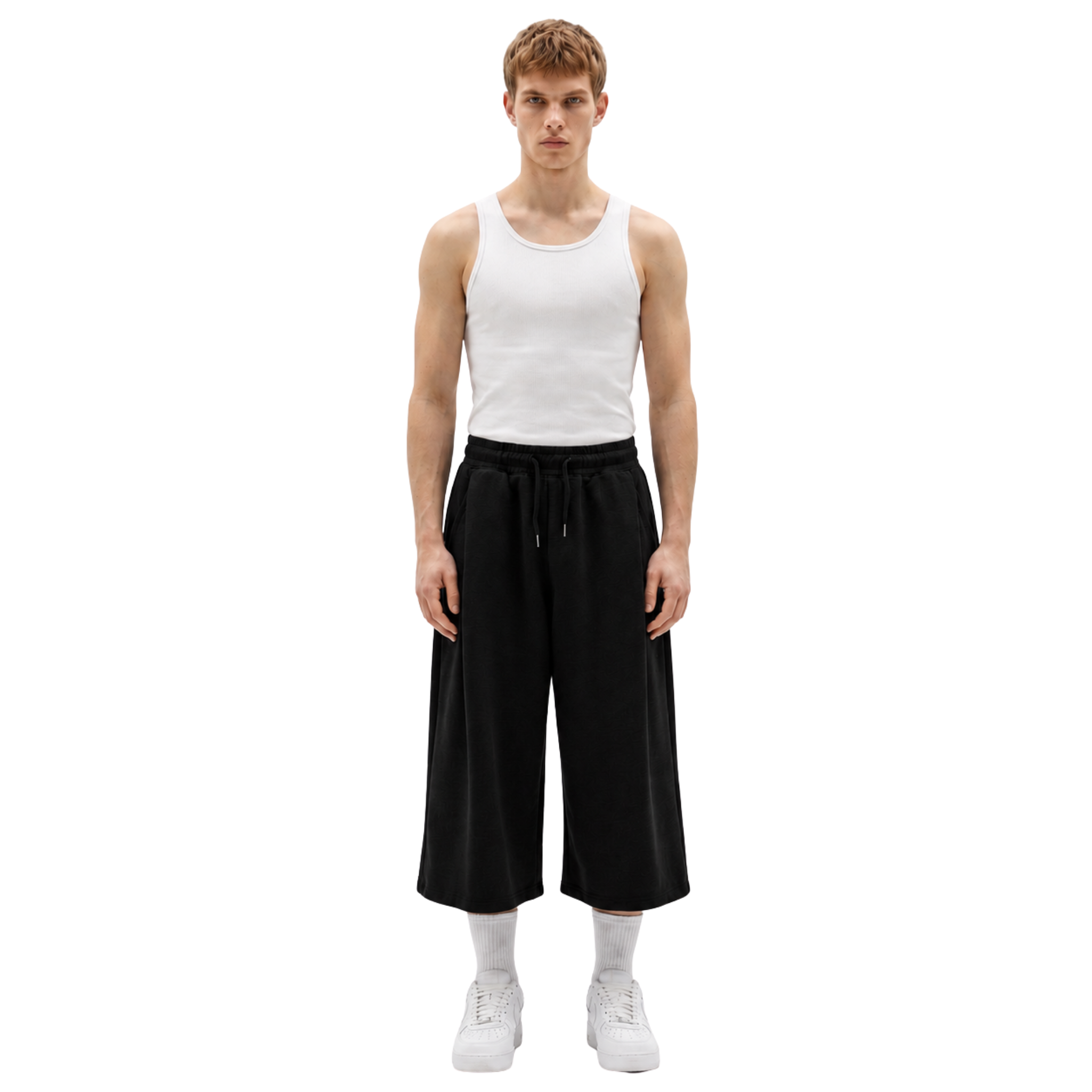 Two Tuck Long Short in Black