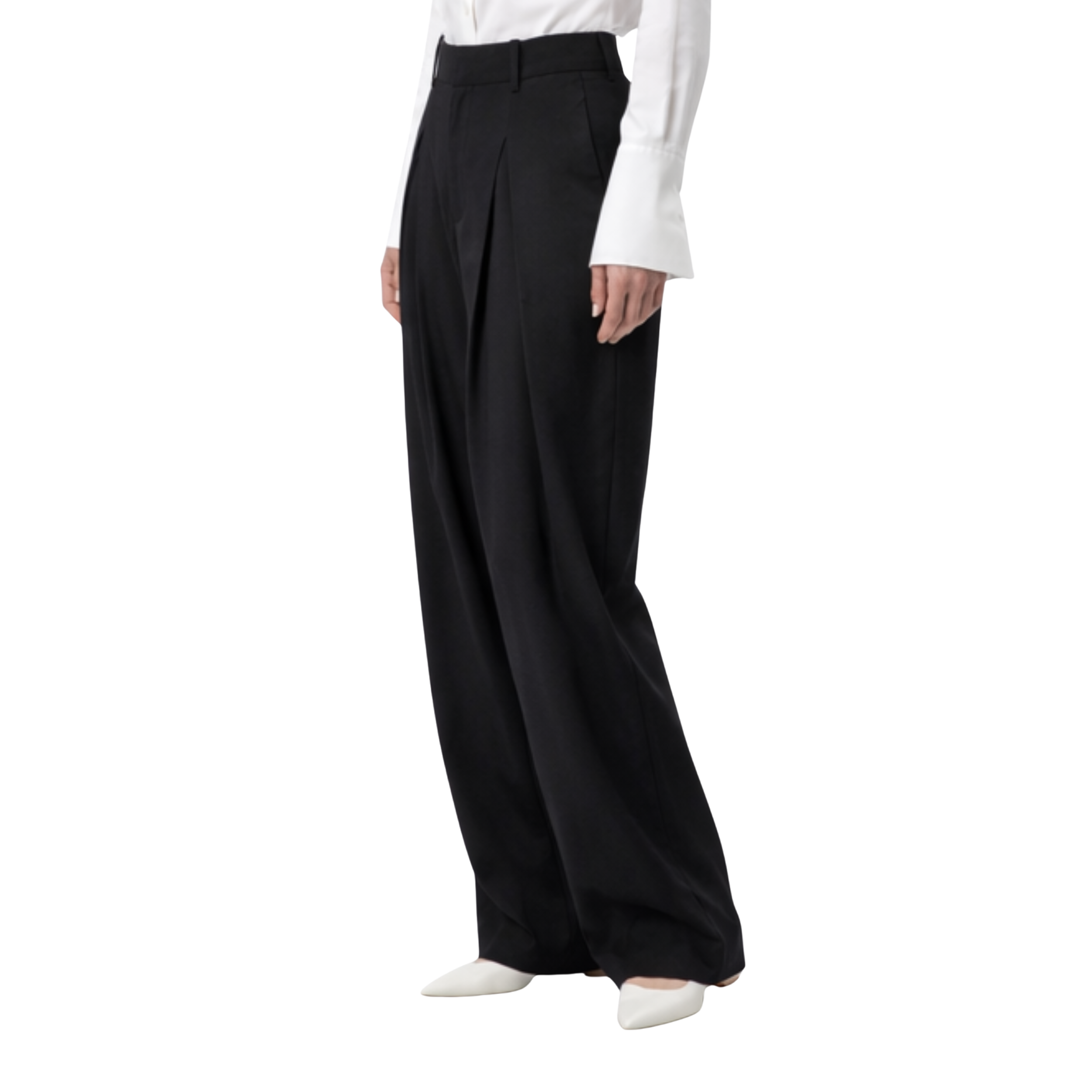 Double-Pleat Trousers (Black)