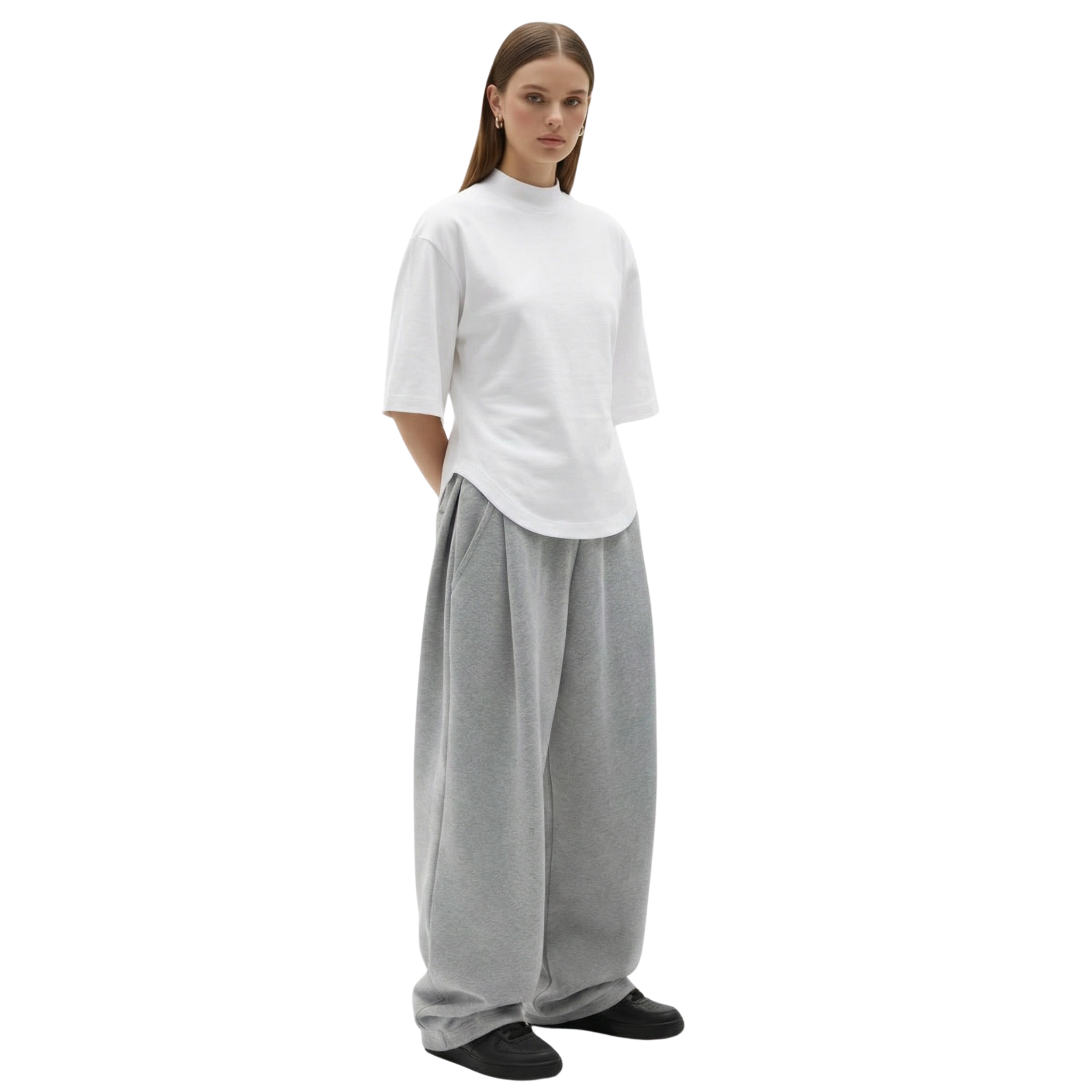 Two Tuck Pants (Grey)
