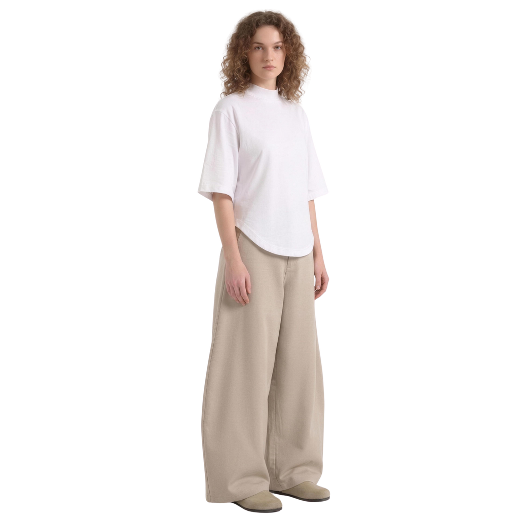 Wide Leg Belted Trousers