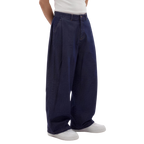 Two Tuck Pants in Denim (Dark Blue)
