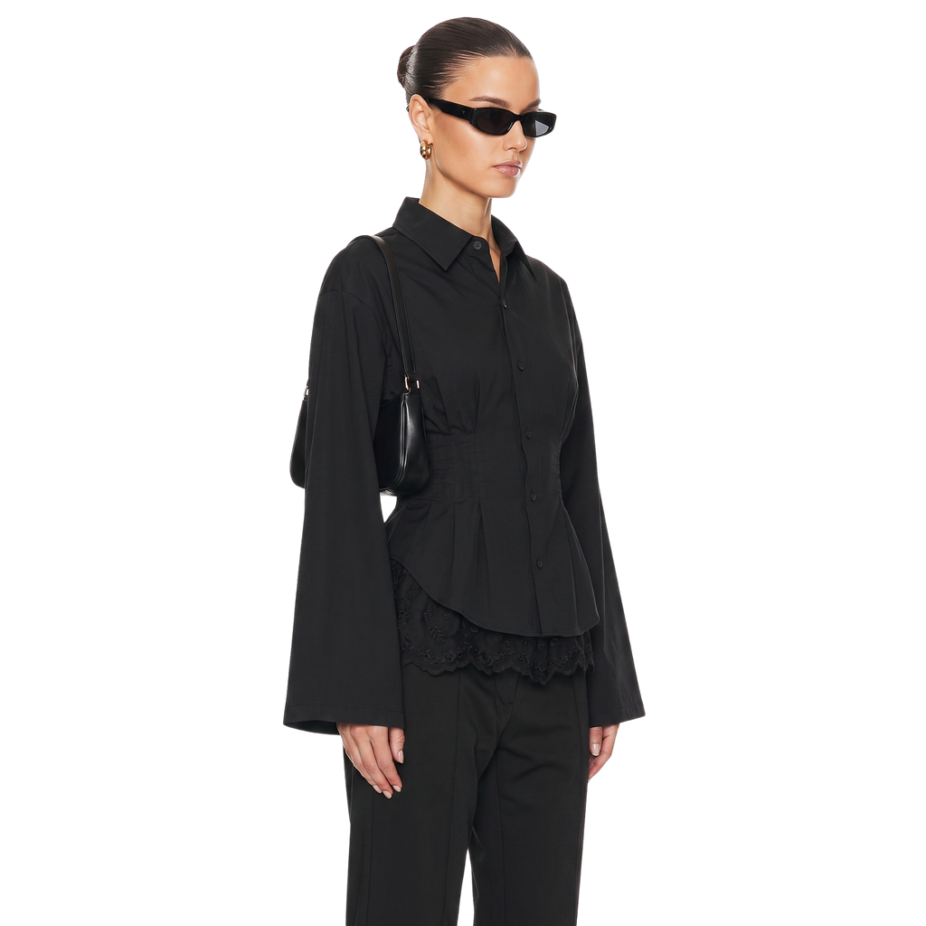 The Refined Lace Shirt (Black)