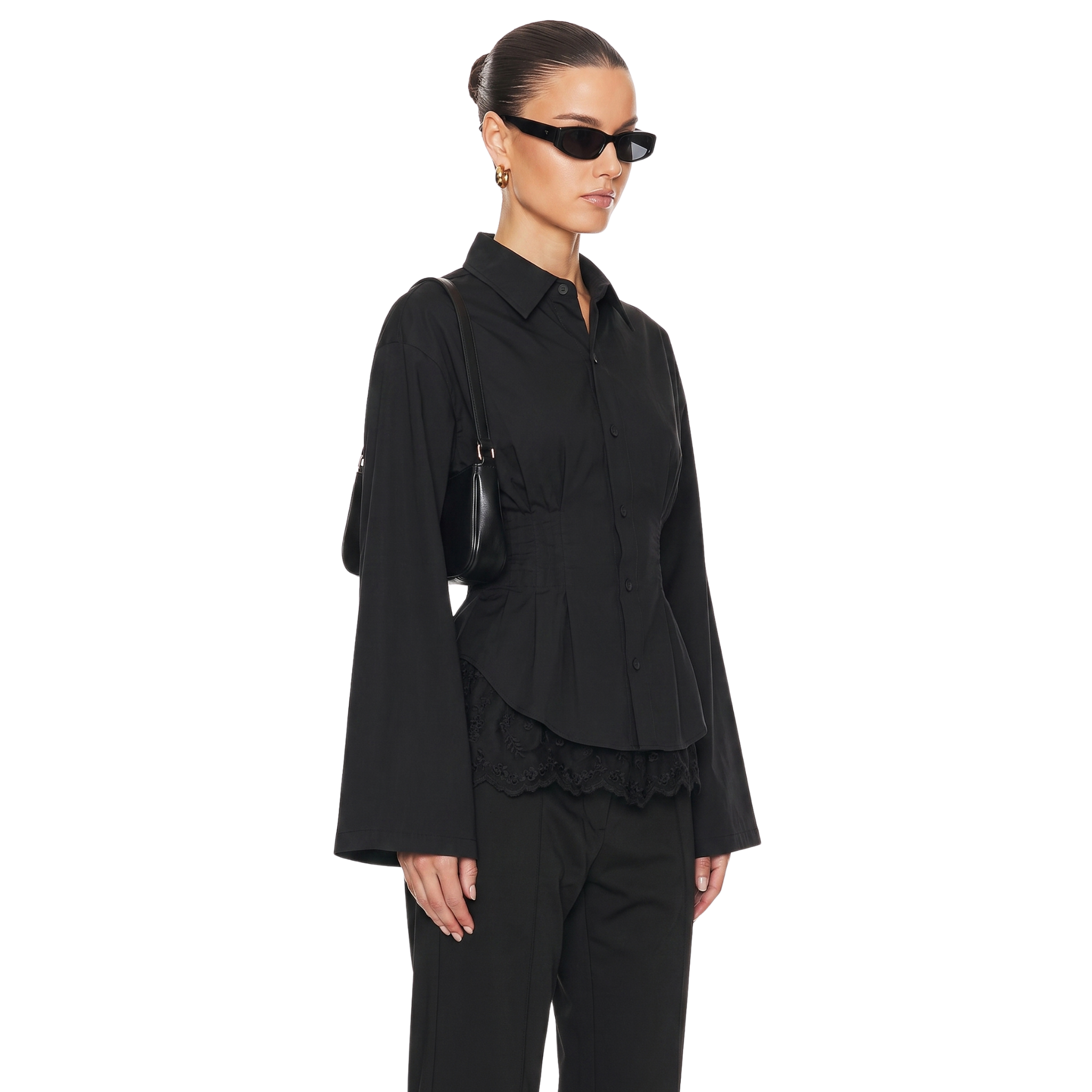 The Refined Lace Shirt (Black)