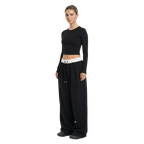 Elasticated Waist Pleated Sweatpants