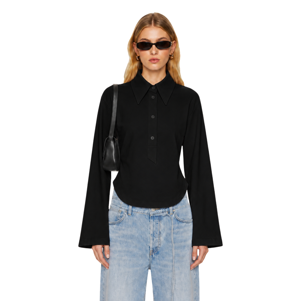 The Refined Polo T-shirt (Black)