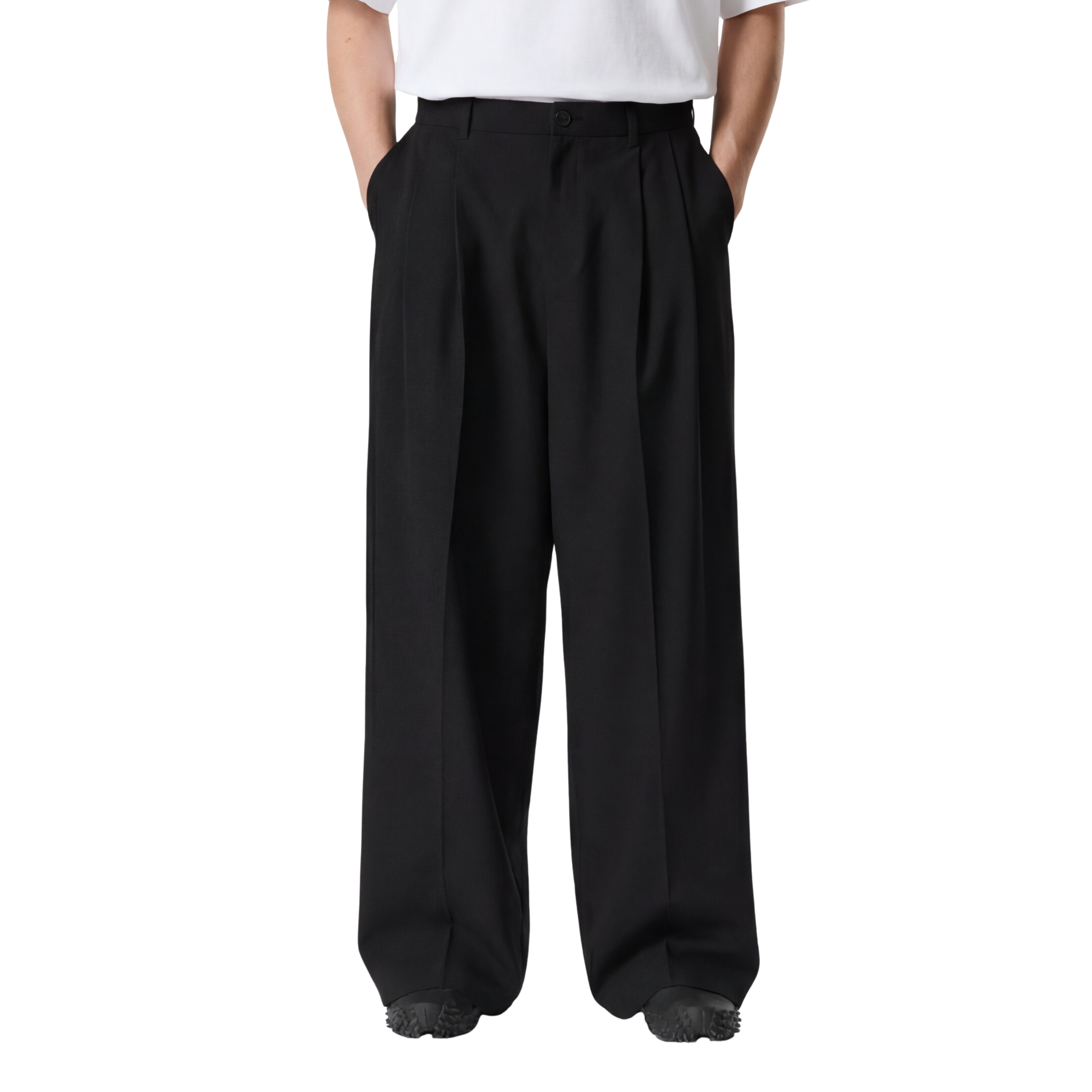 LOOSE FIT PLEATED TROUSERS (unisex)