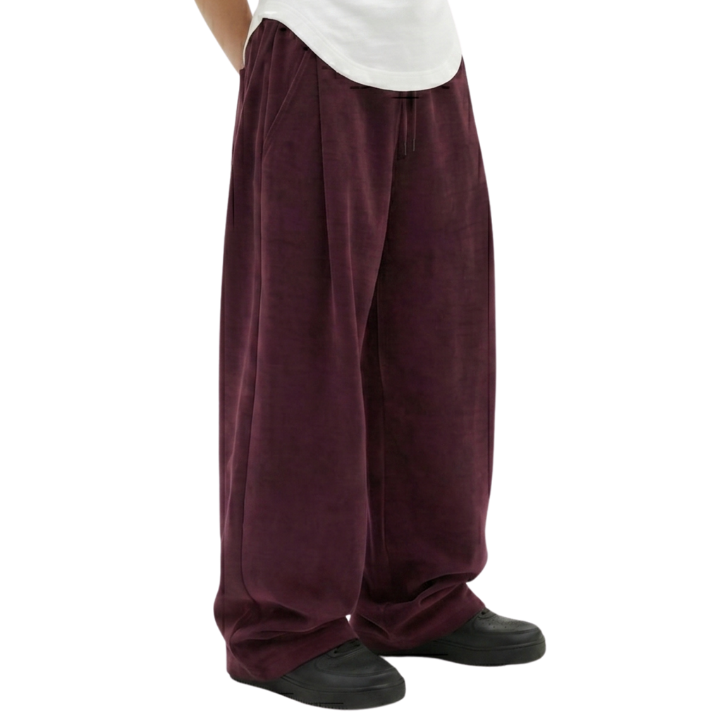 Two Tuck Pants (Burgundy)