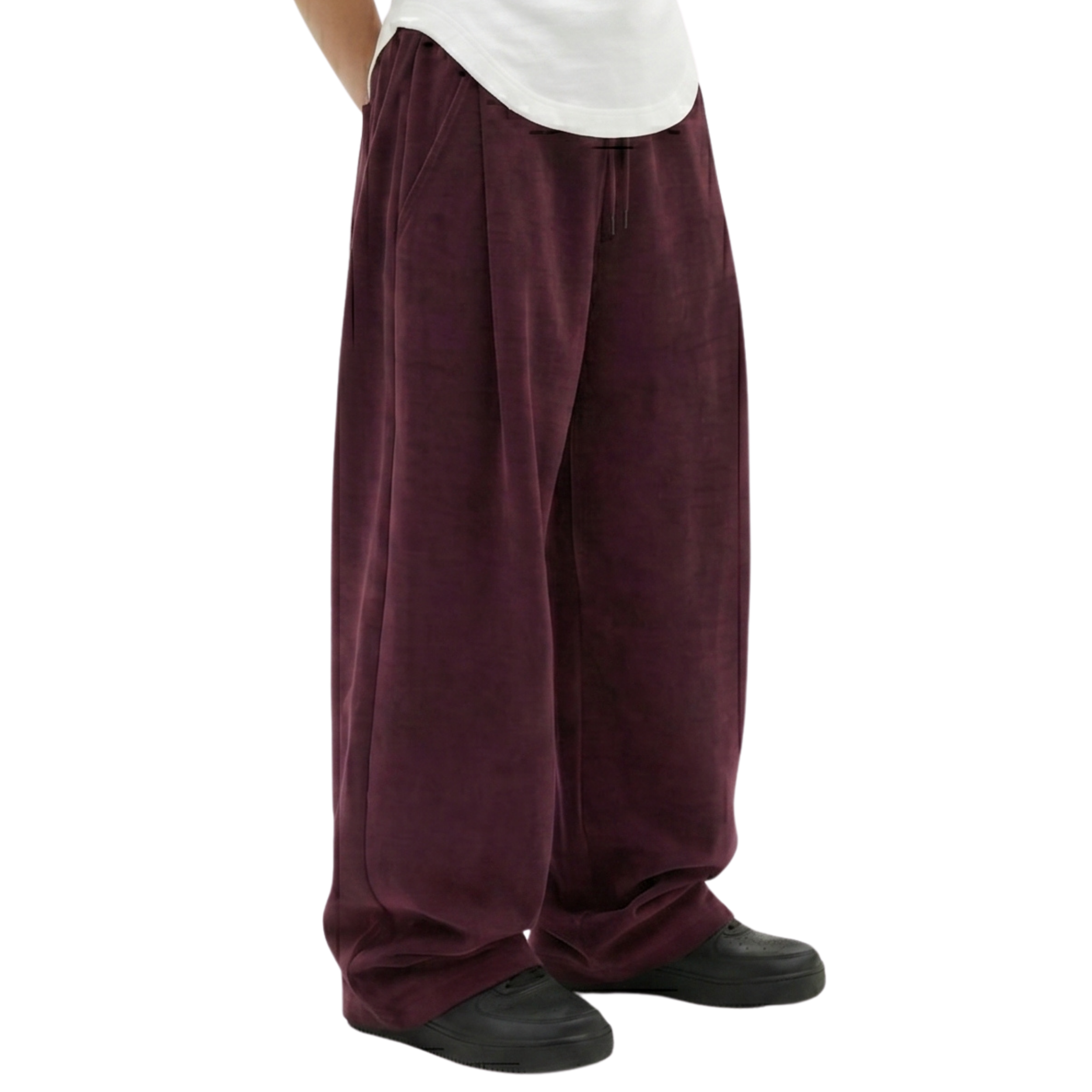 Two Tuck Pants (Burgundy)