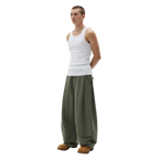 Two Tuck Pants (Dark Olive)