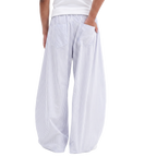 Sidefold Striped Pants (White & Blue)