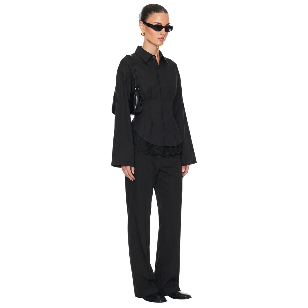 The Refined Lace Shirt (Black)