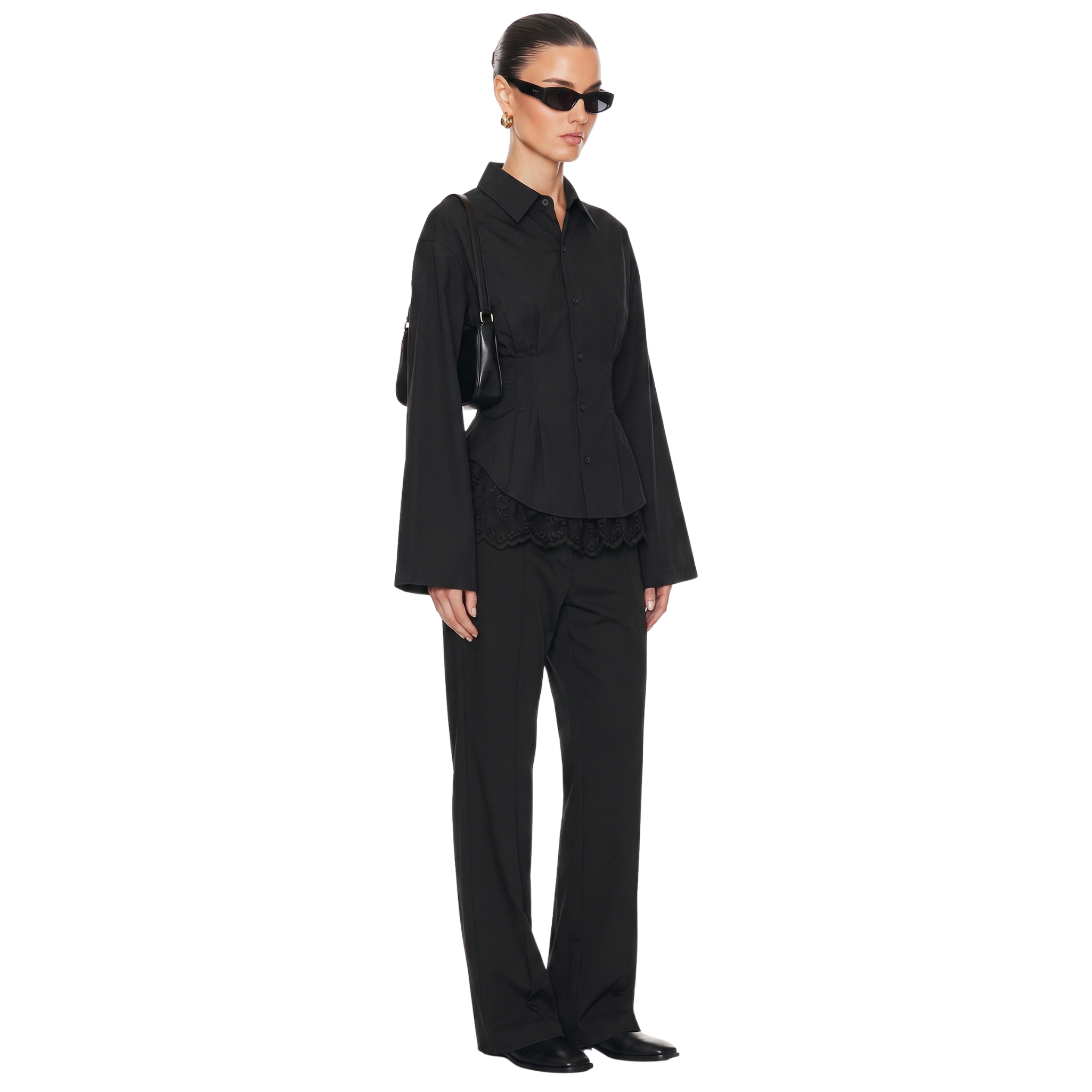 The Refined Lace Shirt (Black)