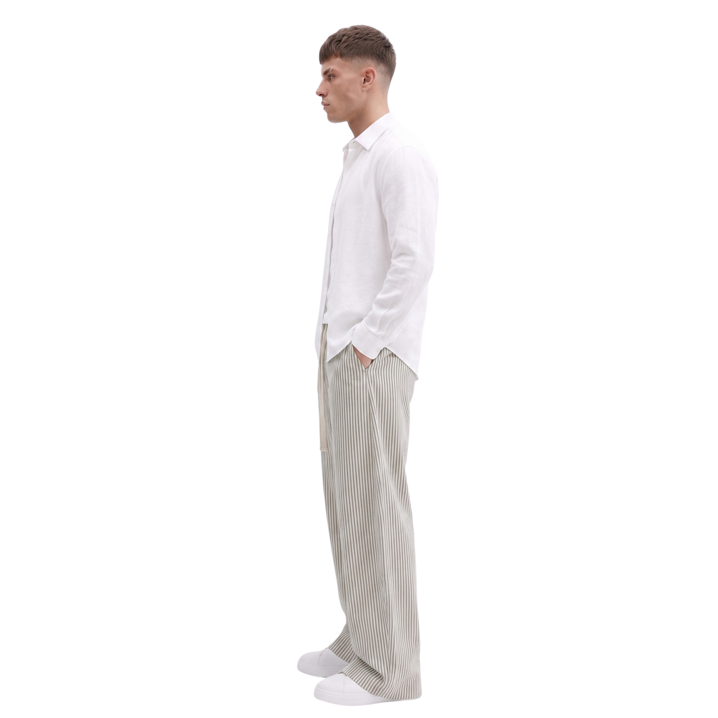 Sidefold Striped Pants (Black & White)