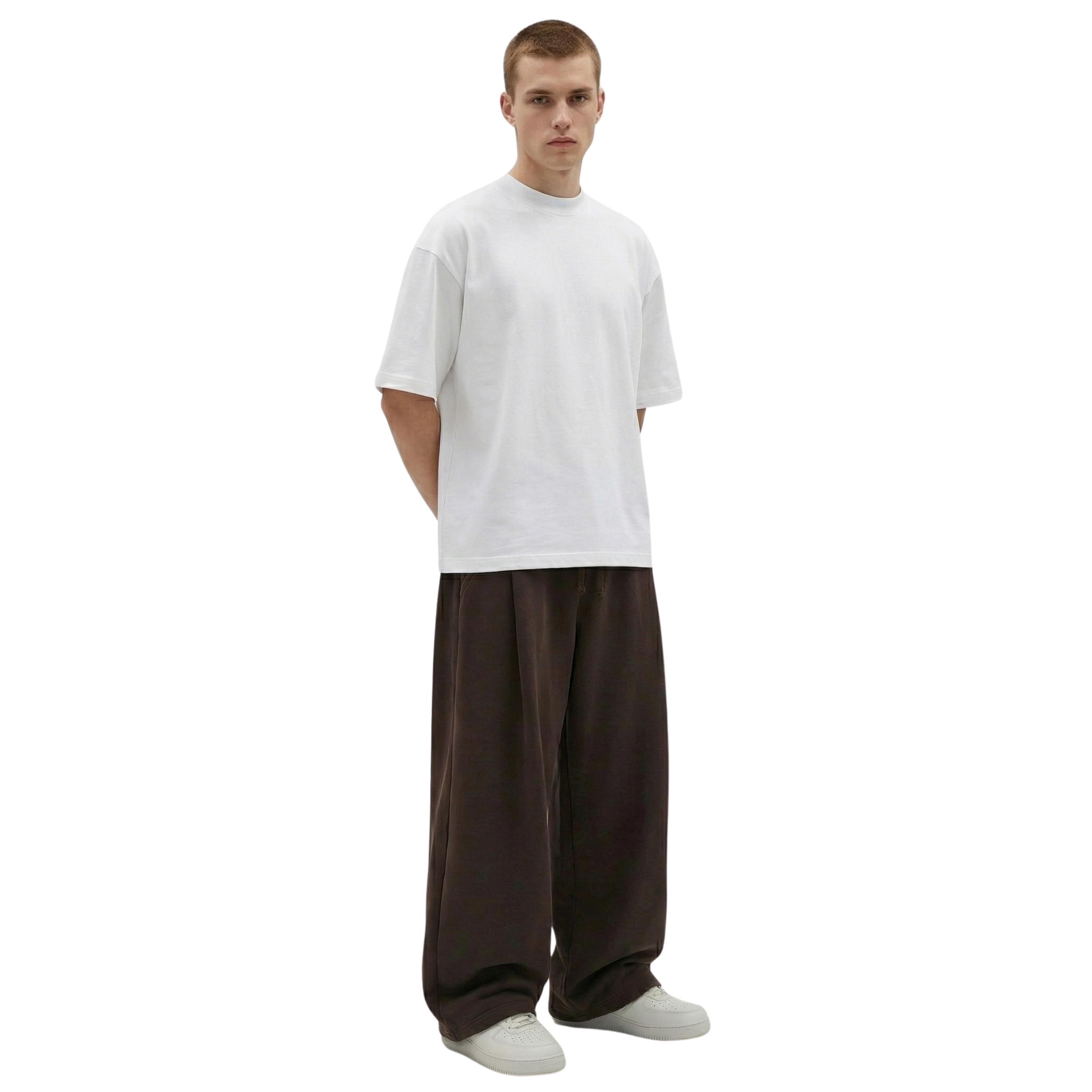 Two Tuck Pants (Brown)
