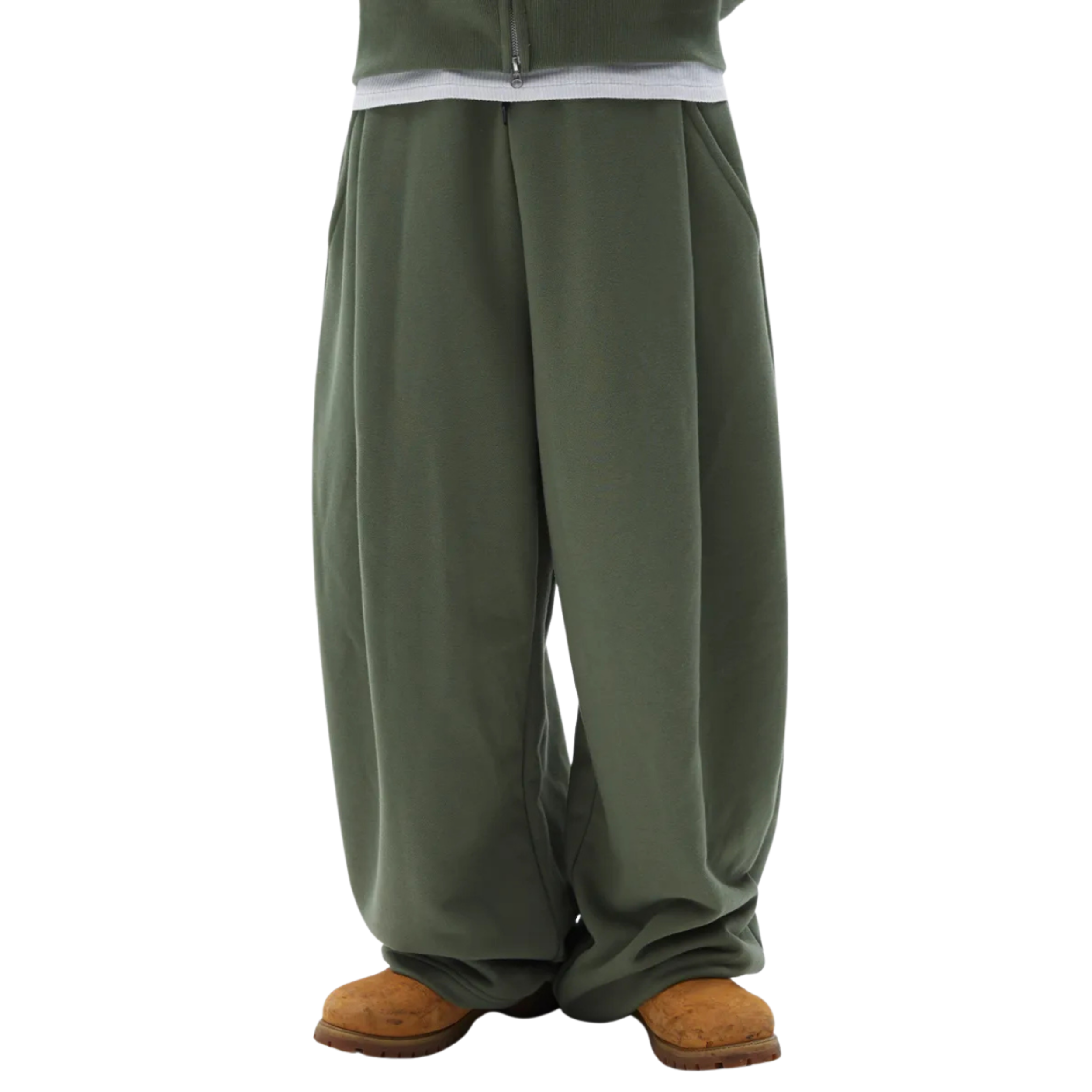 Two Tuck Pants (Dark Olive)