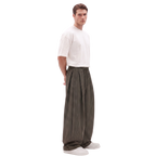 Pinstripe Two Tuck Pants (olive)