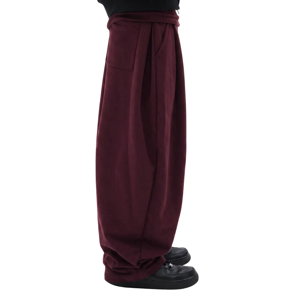 Two Tuck Pants (Burgundy)