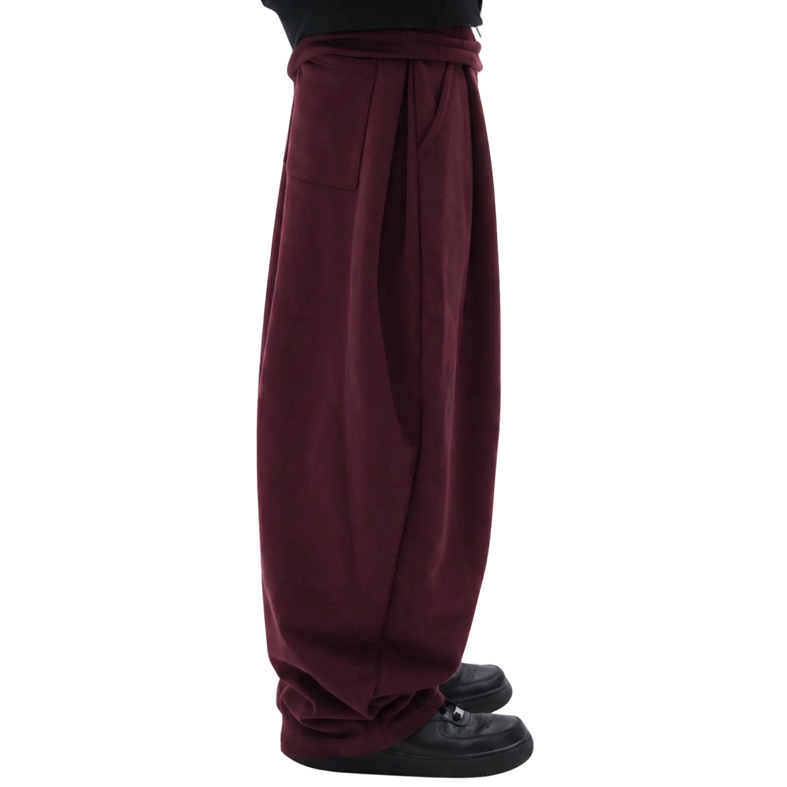 Two Tuck Pants (Burgundy)