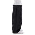 Two Tuck Pants in Denim (Black Washed)