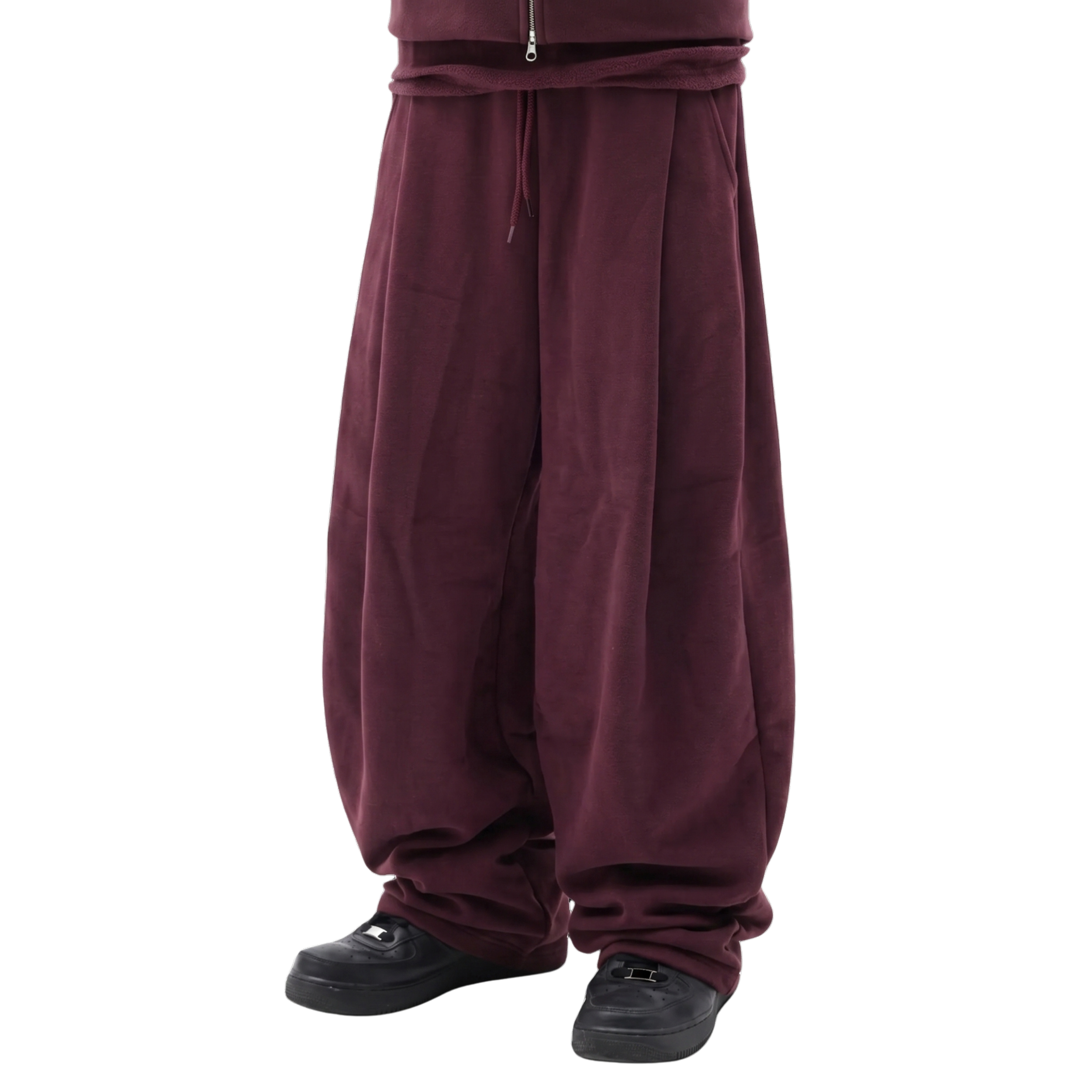 Two Tuck Pants (Burgundy)