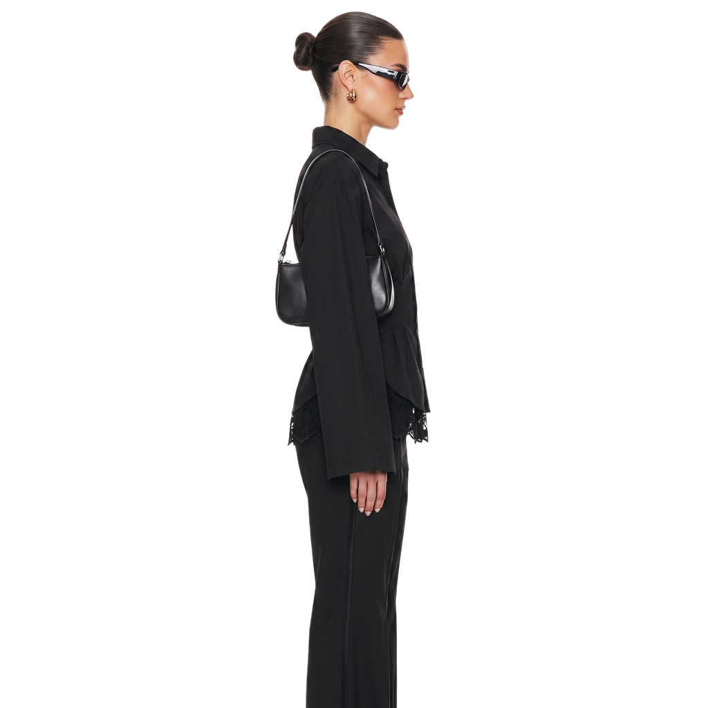 The Refined Lace Shirt (Black)