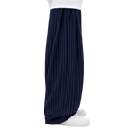 Pinstripe Two Tuck Pants (Navy Blue)