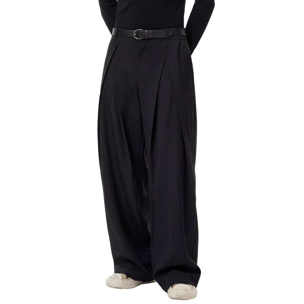 Double-Pleat Trousers (Black)