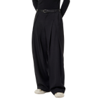 Double-Pleat Trousers (Black)