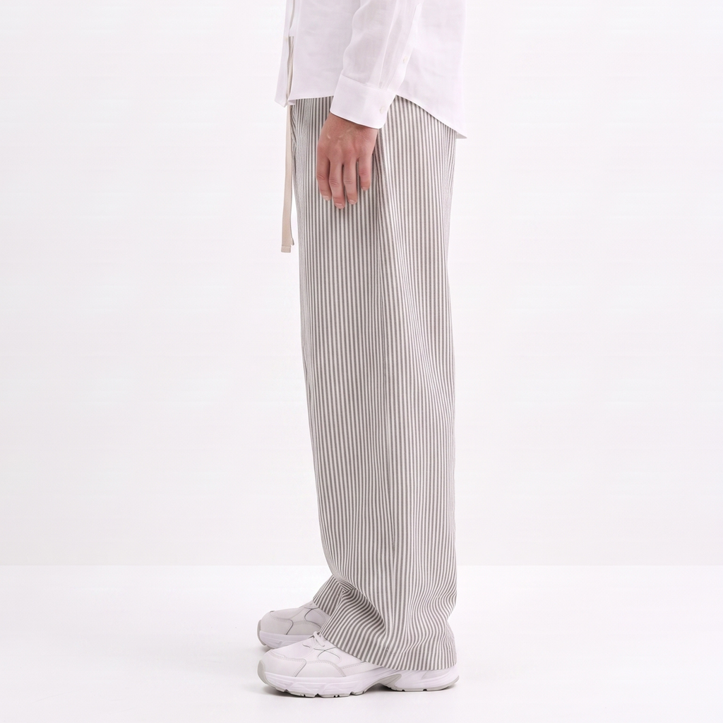 Sidefold Striped Pants (Black & White)