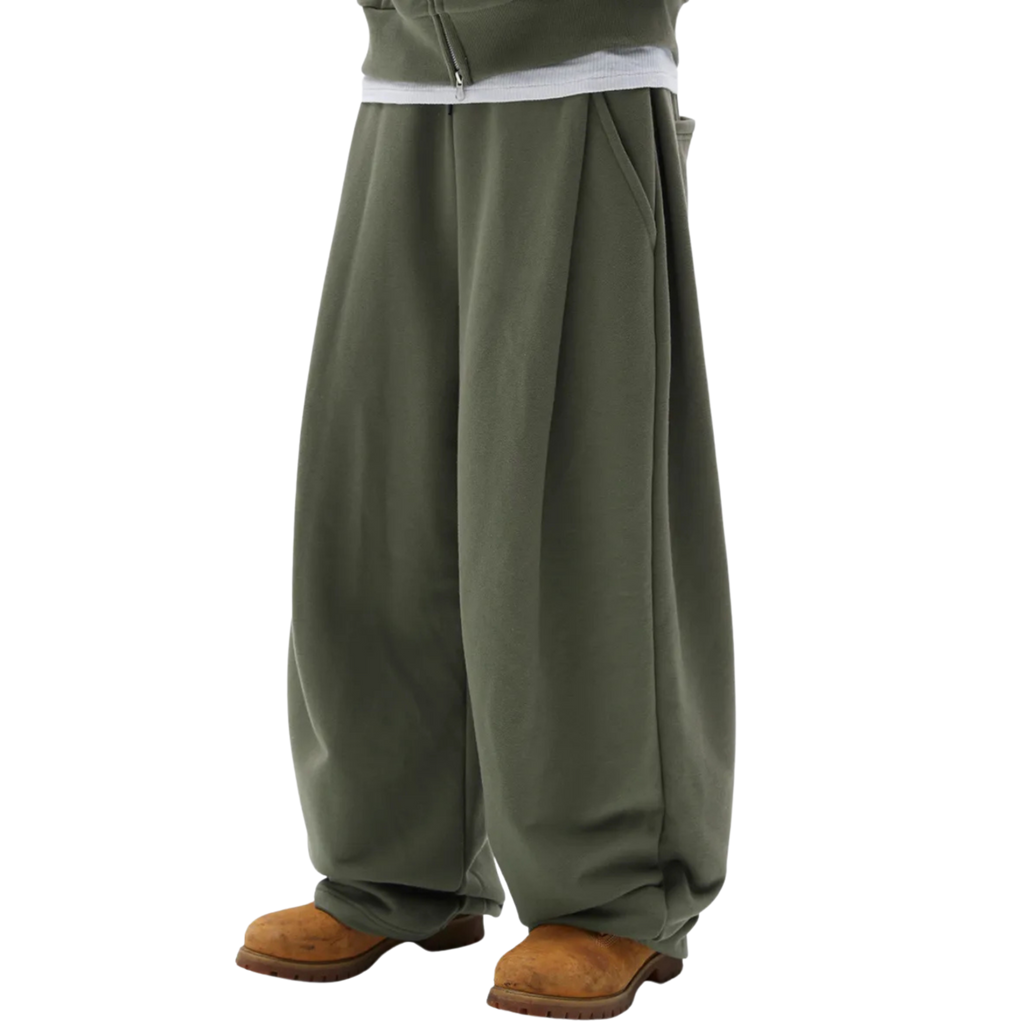 Two Tuck Pants (Dark Olive)