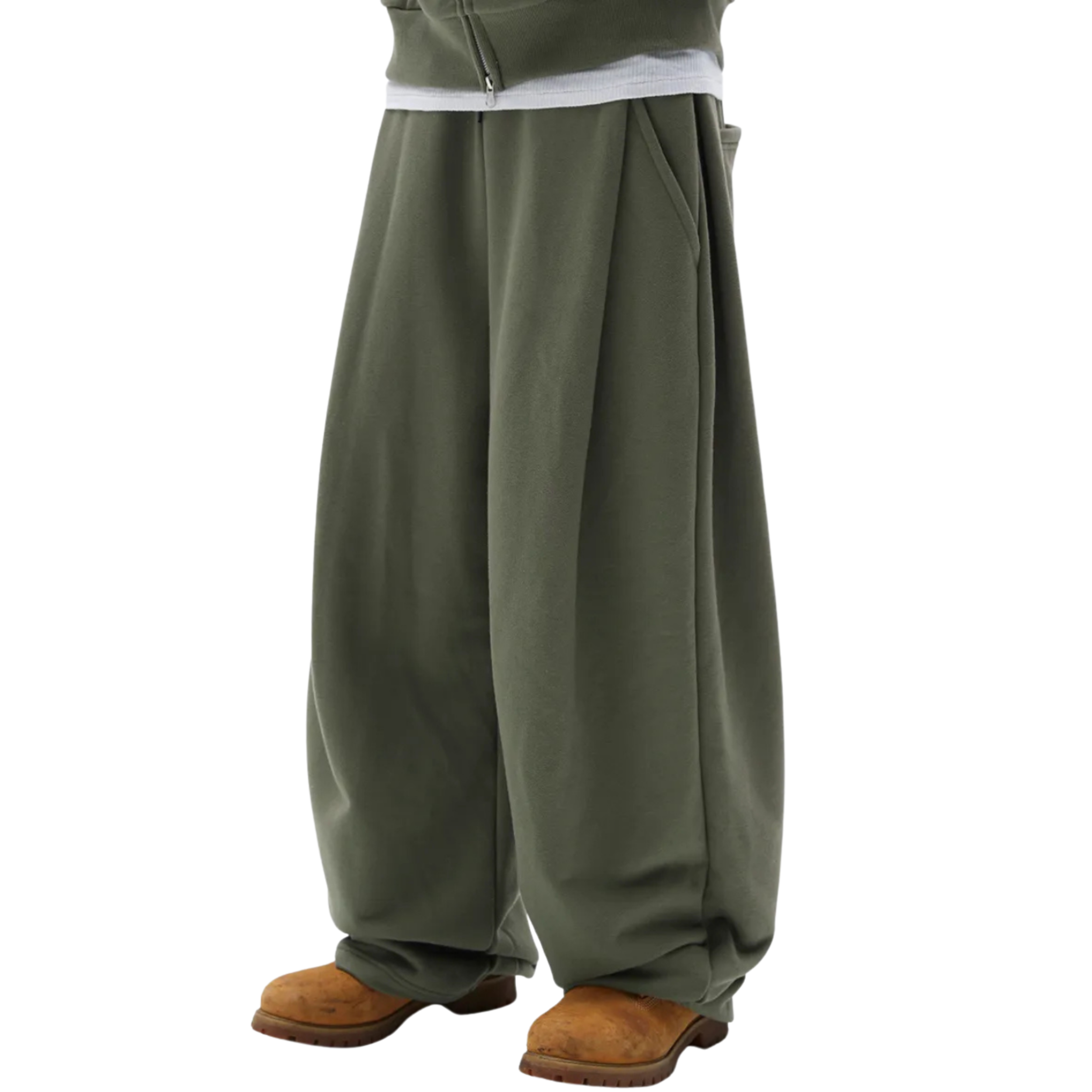 Two Tuck Pants (Dark Olive)