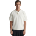 Cotton Henley T-shirt in White