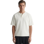 Cotton Henley T-shirt in White