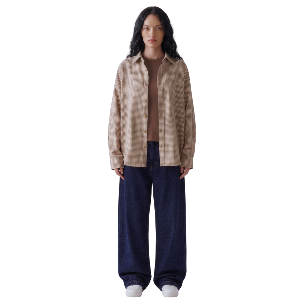 Two Tuck Pants in Denim (Dark Blue)
