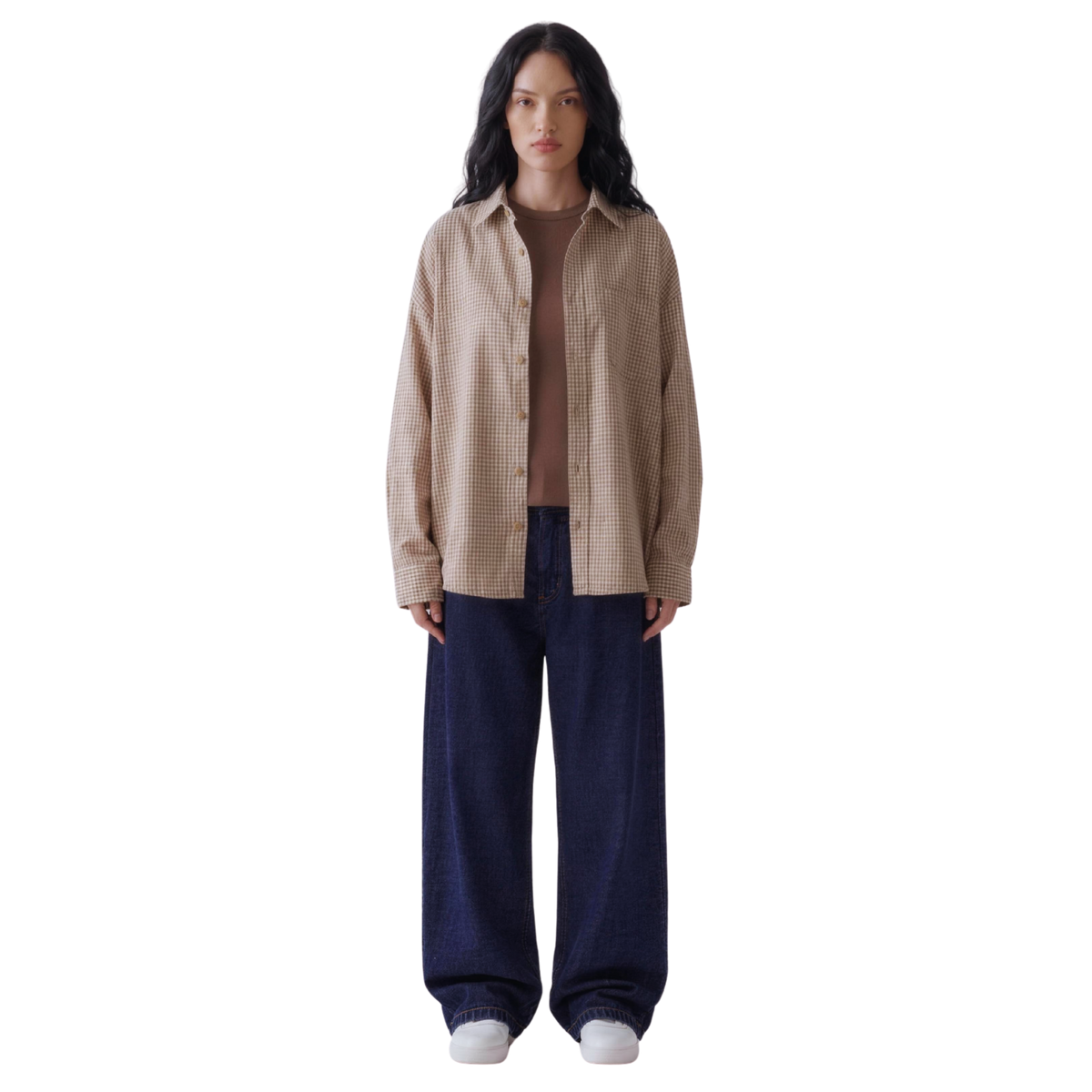 Two Tuck Pants in Denim (Dark Blue)