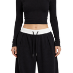 Elasticated Waist Pleated Sweatpants