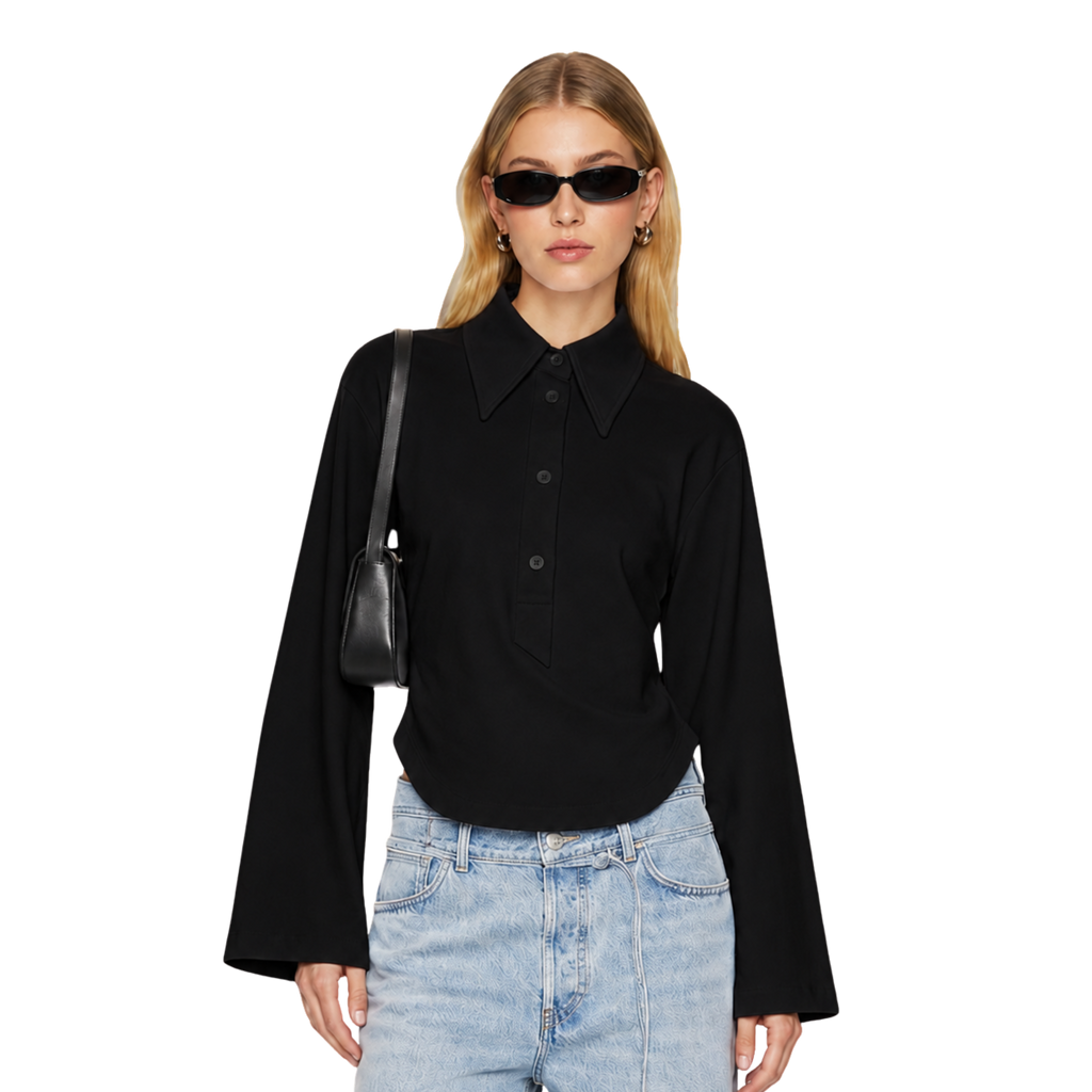The Refined Polo T-shirt (Black)