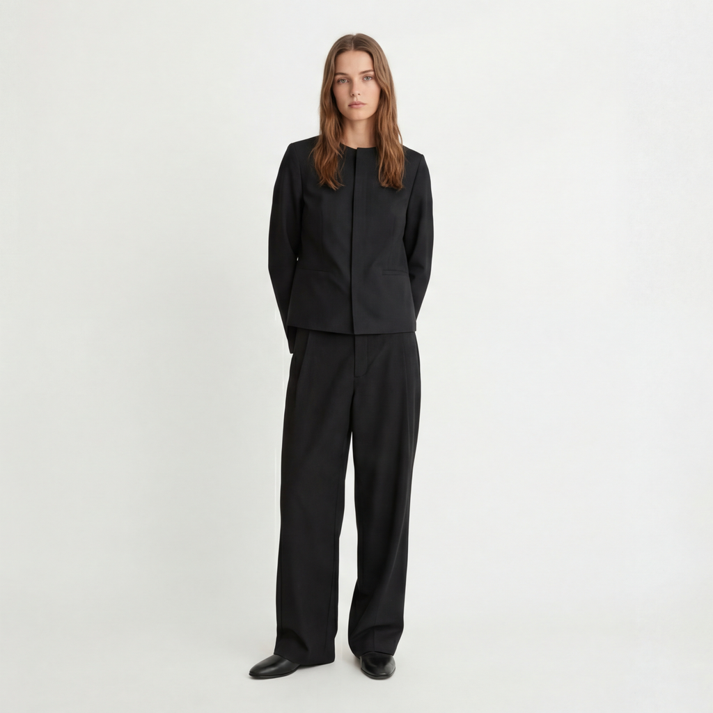 Relaxed Fit Pleated Trousers
