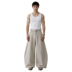 Wide Leg Belted Trousers