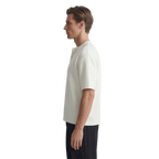 Cotton Henley T-shirt in White