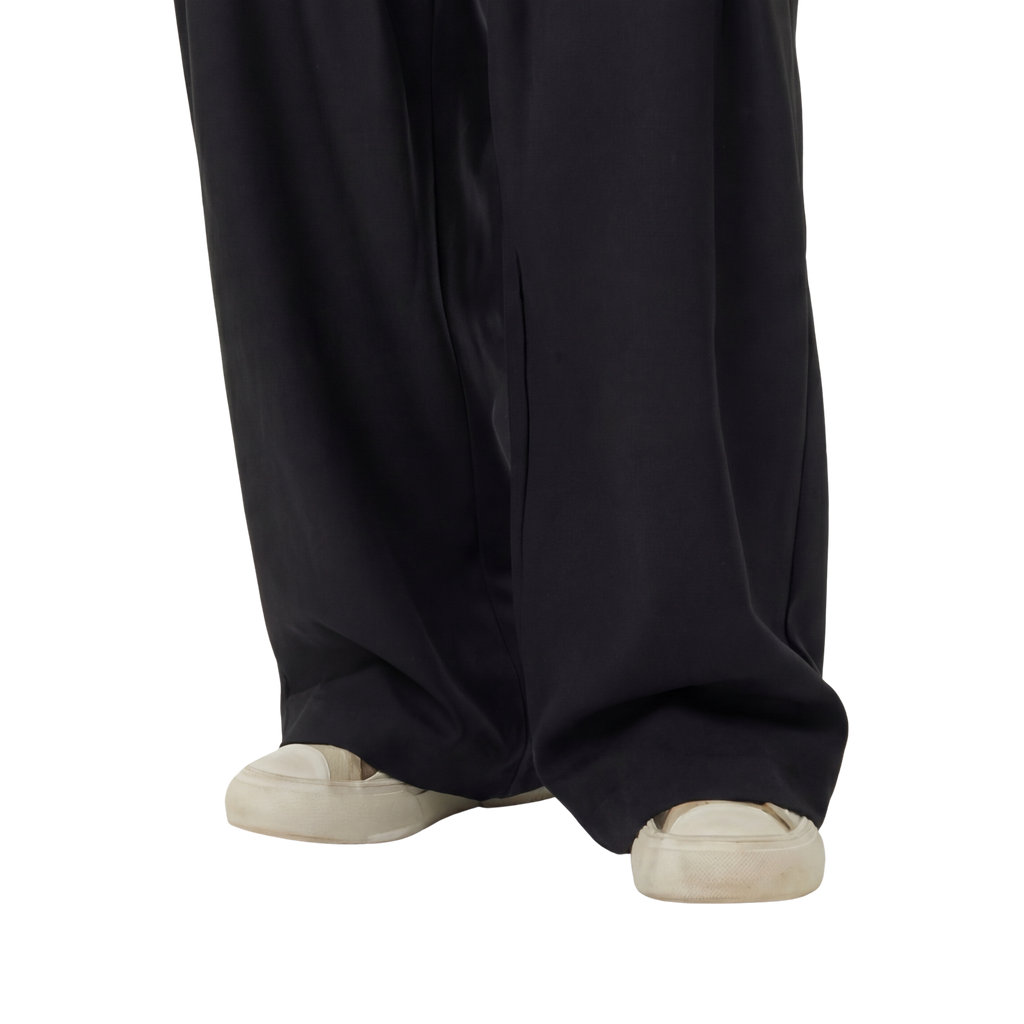 Double-Pleat Trousers (Black)