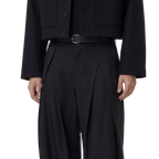 Double-Pleat Trousers (Black)